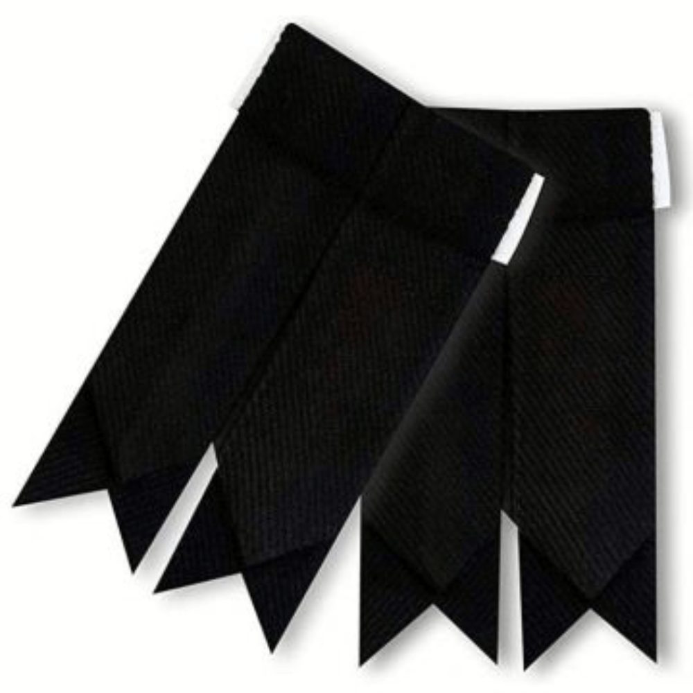 Black Tartan Kilt Flashes - Kilt Kingdom