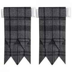 Scottish Traditional Grey Watch Tartan Kilt Flashes