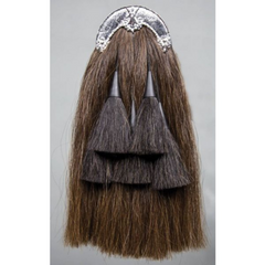 Horse Hair Piper Sporran With 5 Black Tassels