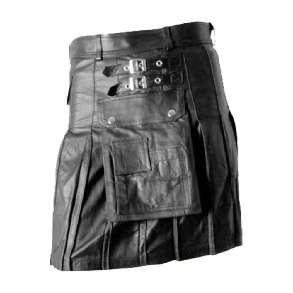 Buckled Style Leather Kilt - Kilt Kingdom