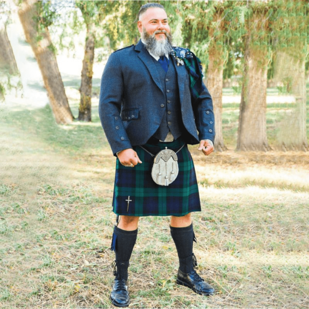 Blue Argyll Jacket with Black Watch Kilt Outfit Package - Kilt Kingdom