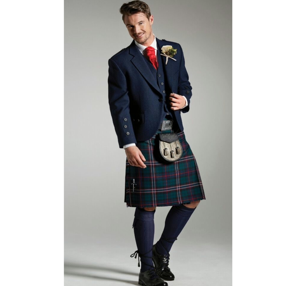 Navy Blue Tweed Kilt Outfit