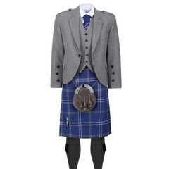 Morton Light Grey Tweed Jacket Kilt Outfit