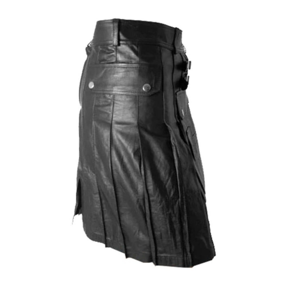Buckled Style Leather Kilt - Kilt Kingdom