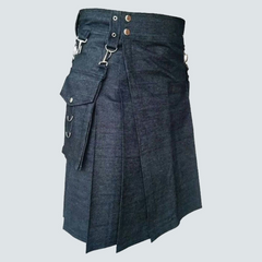 Indigo Blue Denim Kilt