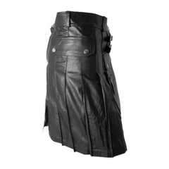 Buckled Style Leather Kilt