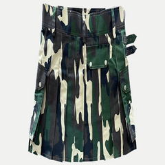 Urban Snow Camouflage Canvas Utility Kilt