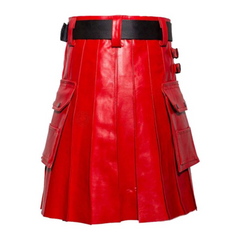 Red Leather Pride Kilt