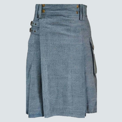 Sky Blue Denim Kilt