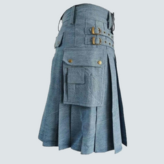 Sky Blue Denim Kilt