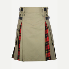 Men's Charm Khaki Hybrid Kilt