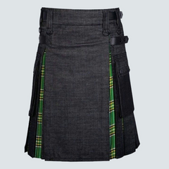 Straight and Slim Fit Denim Kilt