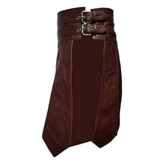 Brown Roman Leather Kilt