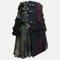 Interchangeable Camouflage Gothic Utility Kilt