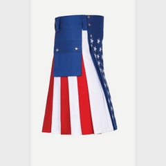 American Flag Hybrid Utility Kilt For Patriotic Men