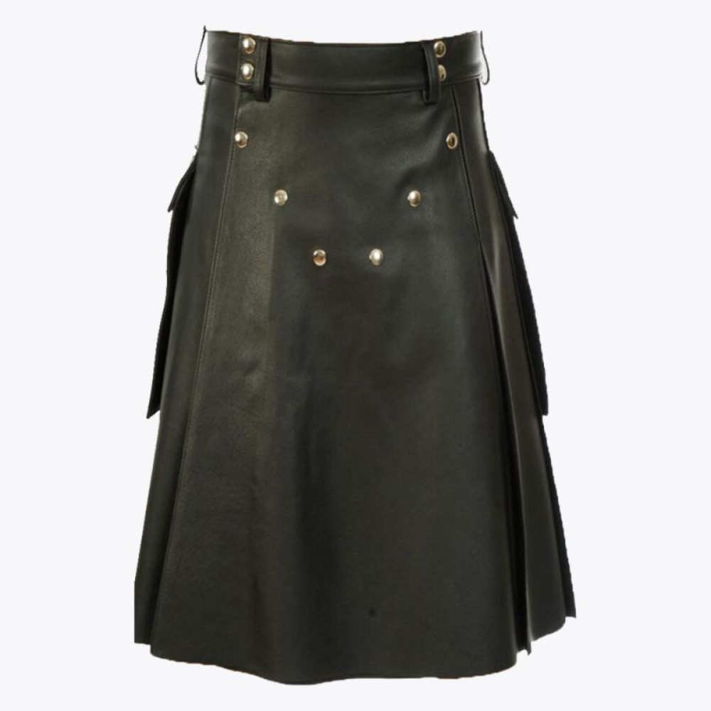 Handmade Genune Leather Kilt