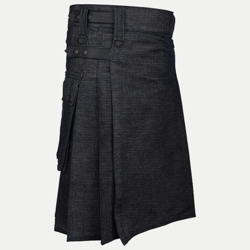 Active Men Denim Utility Kilt - Kilt Kingdom