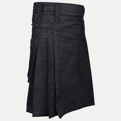 Active Men Denim Utility Kilt