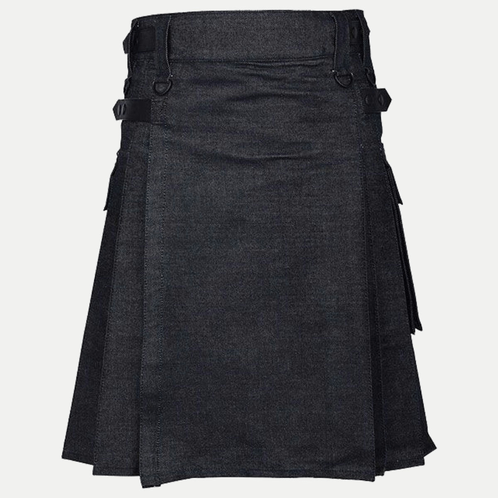 Active Men Denim Utility Kilt - Kilt Kingdom