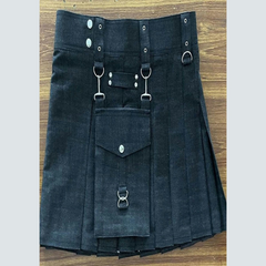 New Black Denim kilt