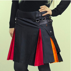 girlfriend Rainbow  Utility Kilt For Women