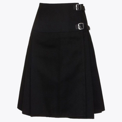 Plain Black Modern Mini Kilt For Women