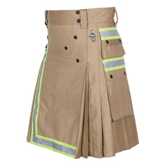 khaki firefighter utility kilt