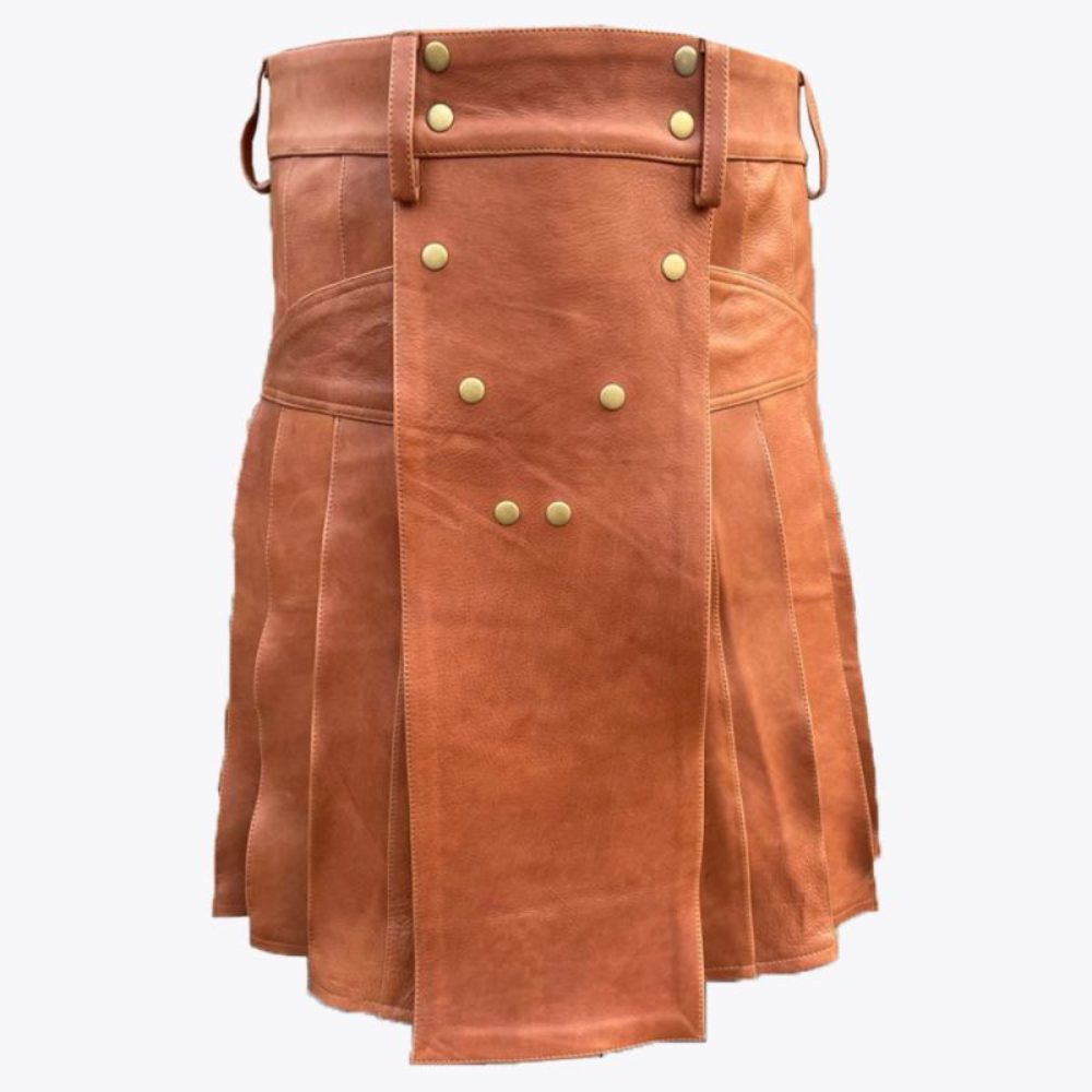 Brown Leather Kilt