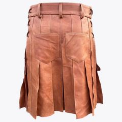 Brown Leather Kilt