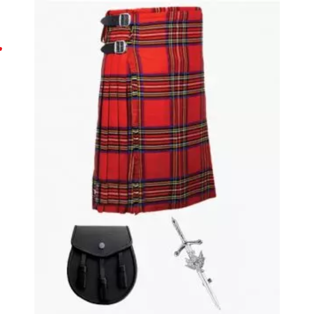 Traditional 3 Piece Royal Stewart Kilt Package