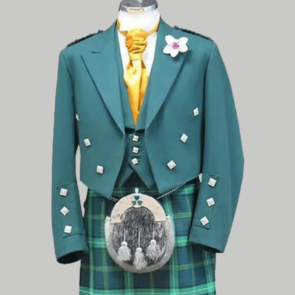 Bottle Green Prince Charlie Jacket and Vest - Kilt Kingdom