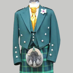 Bottle Green Prince Charlie Jacket and Vest