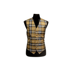 New Men's Tuxedo Vest Waistcoat only Brown plaids & checkers regular fit wedding formal occasion