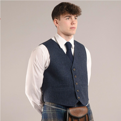 Scottish Tweed 5 Button Argyle Vest