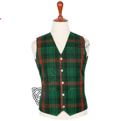 Hand Made Traditional Scottish 5 Buttons Tartan Plaid Waistcoat / Celtic Vest - Kilt vest