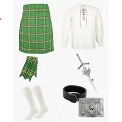 Irish Green Tartan Kilt Deal