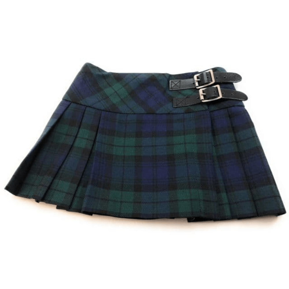 Girls Black Watch Tartan Mini Stacey Kilt - Kilt Kingdom