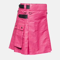 Women Pink Color Utility Kilt