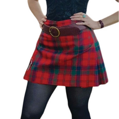 Red Robertson Modern Tartan Kilt For Women