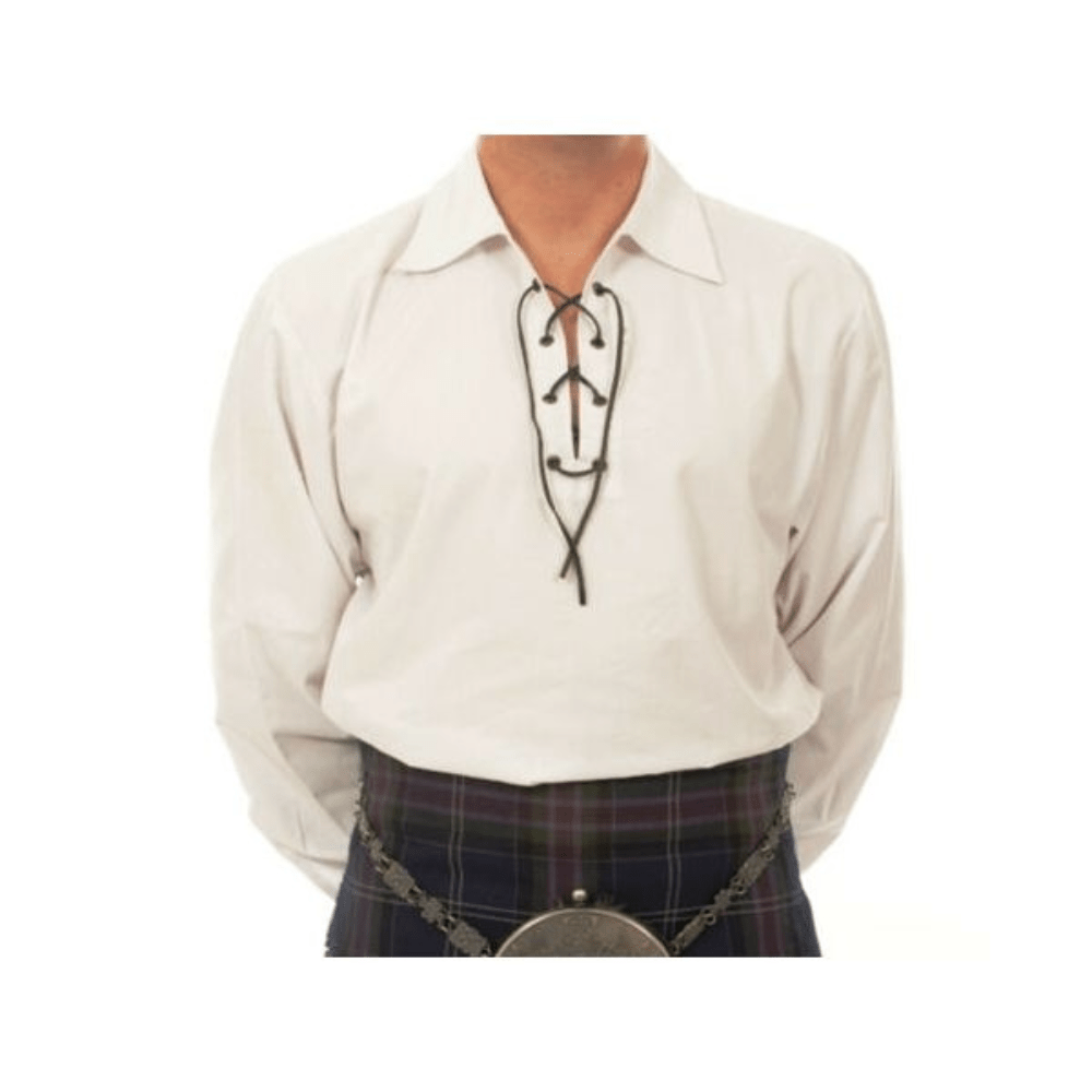 Deluxe Men Scottish Ghillie Shirt - Kilt Kingdom