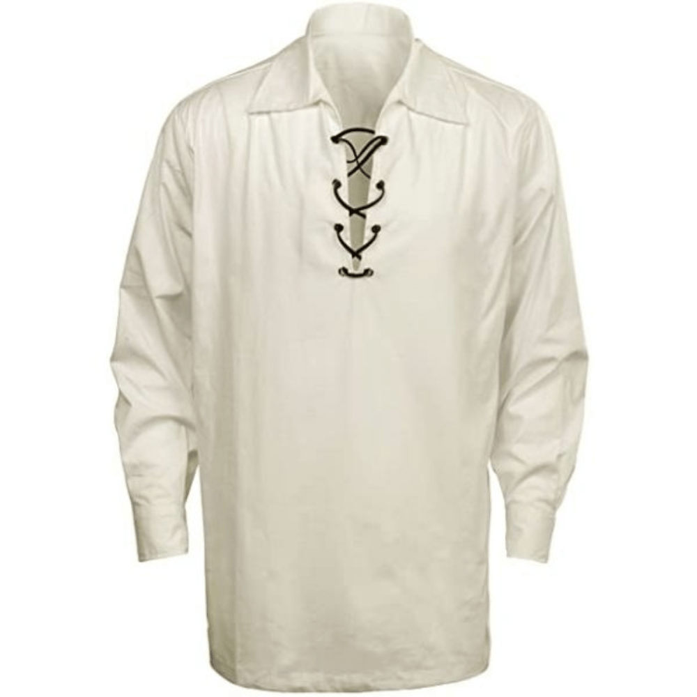 Men Scottish Full Sleeve Ghillie Shirt - Kilt Kingdom