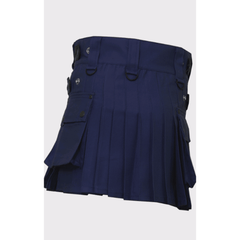 Women Blue Color Utility Kilt