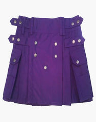 baby  Purple Mini  utility Kilt with Studded Apron